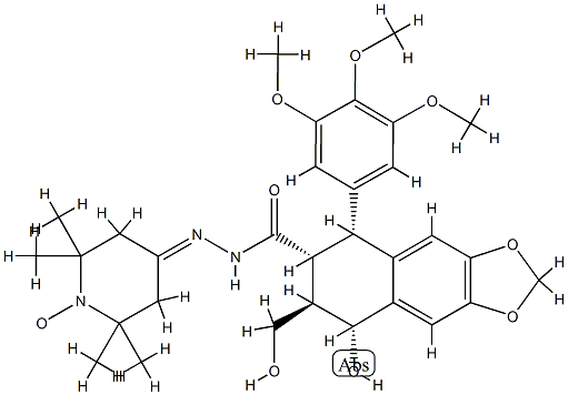 podophyllic acid piperidyl hydrazone nitroxide radical