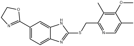2-[(4-METHOXY-3,5-DIMETHYL-2-PYRIDINYL)-METHYLTHIO]-5-(OXAZOLIN-2-YL)-BENZIMIDAZOLE