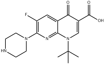 1-tert-Butyl-6-fluoro-1,4-dihydro-4-oxo-7-piperazino-1,8-naphthyridine-3-carboxylic acid