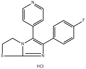 Imidazo[2,1-b]thiazole,6-(4-fluorophenyl)-2,3-dihydro-5-(4-pyridinyl)-, hydrochloride (1:2)