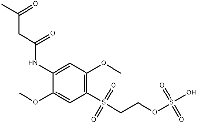2-(2,5-dimethoxy-4-(3-oxobutanamido)phenylsulfonyl)ethyl hydrogen sulfate