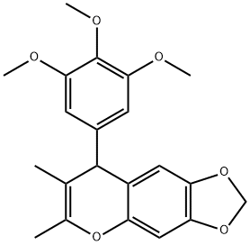 8H-1,3-Dioxolo(4,5-g)(1)benzopyran, 6,7-dimethyl-8-(3,4,5-trimethoxyph enyl)-