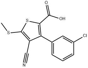 3-(3-CHLOROPHENYL)-4-CYANO-5-(METHYLTHIO)THIOPHENE-2-CARBOXYLIC ACID