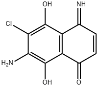 1,4-Naphthoquinone  imine,  7-amino-6-chloro-5,8-dihydroxy-  (6CI)