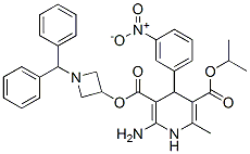 2-Amino-6-methyl-4-(3-nitrophenyl)-1,4-dihydro-3,5-pyridinedicarboxylic acid 3-[1-(diphenylmethyl)azetidin-3-yl]5-isopropyl ester