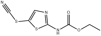 2-Thiazolecarbamic  acid,  5-thiocyanato-,  ethyl  ester  (6CI)