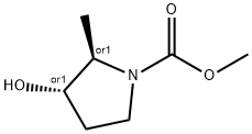 1-Pyrrolidinecarboxylicacid,3-hydroxy-2-methyl-,methylester,trans-(9CI)