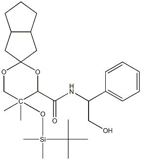(3aS,4R,5R,6aR)-5-[[(1,1-Dimethylethyl)dimethylsilyl]oxy]hexahydro-N-[(1R)-2-hydroxy-1-phenylethyl]-5,5-dimethyl-spiro[1,3-dioxane-2,2(1H)-pentalene]-4-carboxamide
