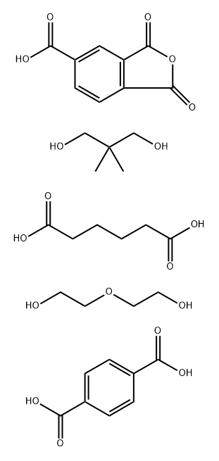 1,4-Benzenedicarboxylic acid, polymer with 1,3-dihydro-1,3-dioxo-5-isobenzofurancarboxylic acid, 2,2-dimethyl-1,3-propanediol, hexanedioic acid and 2,2-oxybisethanol