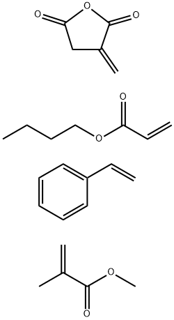 2-Propenoic acid, 2-methyl-, methyl ester, polymer with butyl 2-propenoate, dihydro-3-methylene-2,5-furandione and ethenylbenzene