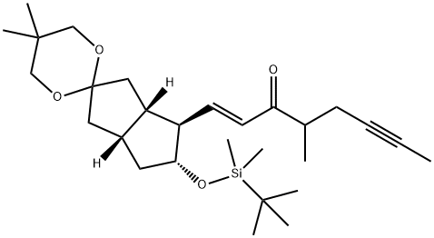 (1E)-1-[(3aS,4R,5R,6aR)-5-[[(1,1-Dimethylethyl)dimethylsilyl]oxy]hexahydro-5,5-dimethylspiro[1,3-dioxane-2,2(1H)-pentalen]-4-yl]-4-methyl-1-octen-6-yn-3-one