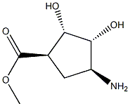 Cyclopentanecarboxylic acid, 4-amino-2,3-dihydroxy-, methyl ester, (1-alpha-,2-ba-,3-ba-,4-alpha-)- (9CI)