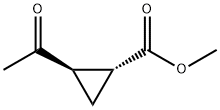 Cyclopropanecarboxylic acid, 2-acetyl-, methyl ester, (1R-trans)- (9CI)
