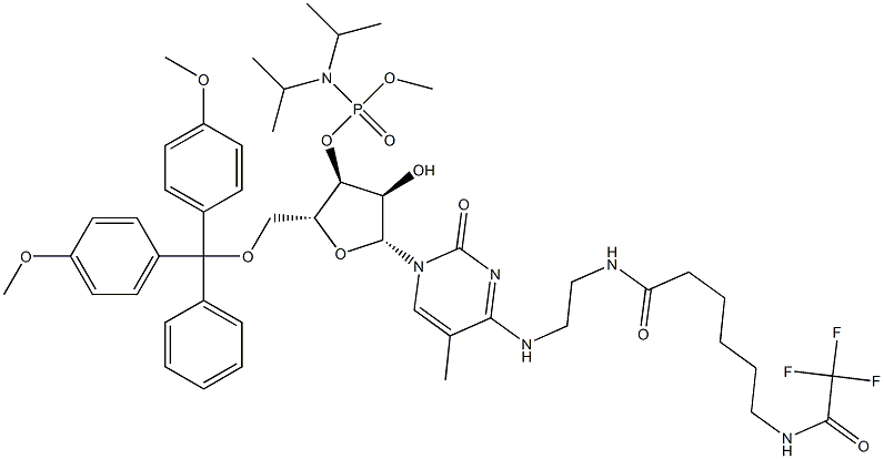 N(4)-(N-(6-trifluoroacetylamidocaproyl)-2-aminoethyl)-5'-O-dimethoxytrityl-5-methyl-2'-deoxycytidine-3'-N,N-diisopropylmethylphosphoramidite