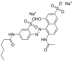 6-Acetylamino-5-(4-hexanoylamino-2-sulfophenylazo)-4-hydroxy-2-naphthalenesulfonic acid disodium salt