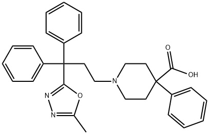 1-[3-(5-Methyl-1,3,4-oxadiazol-2-yl)-3,3-diphenylpropyl]-4-phenylpiperidine-4-carboxylic acid