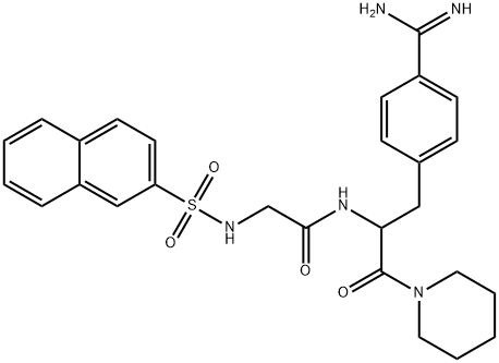 rac-1-[(R*)-N-[N-(2-Naphtylsulfonyl)glycyl]-2-[4-(aminoiminomethyl)benzyl]glycyl]piperidine