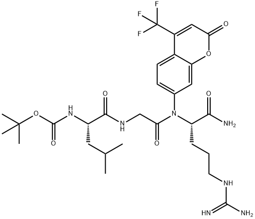 tert-butyloxycarbonyl-leucyl-glycyl-arginine-4-trifluoromethylcoumarin-7-amide