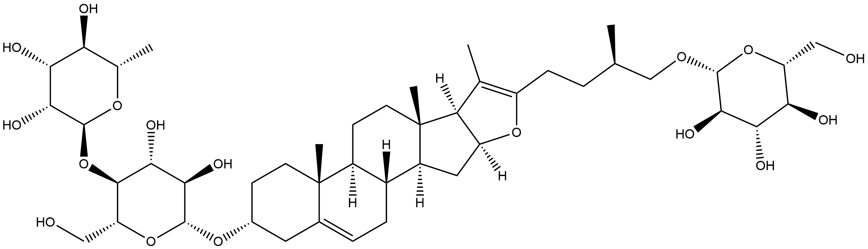 (3β,25R)-26-(β-D-Glucopyranosyloxy)furosta-5,20(22)-dien-3-yl 4-O-(6-deoxy-α-L-mannopyranosyl)-β-D-glucopyranoside