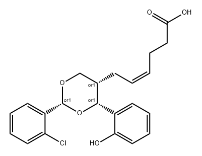 6-(2-(2-氯苯基-4-羟苯基)-1,3-二烷-5-基)己烯酸