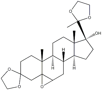 (5,6)-Epoxy-17a-hydroxy-pregnane-3,20-dione-3,20-bis(ethyleneketal)