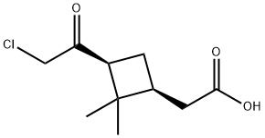 Cyclobutaneacetic acid, 3-(chloroacetyl)-2,2-dimethyl-, cis- (9CI)