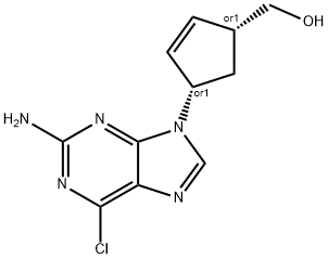 (-)-(1S,4R)-4-(2'-amino-6'-chloro-9'H-purin-9'-yl)cyclopent-2-enylmethanol