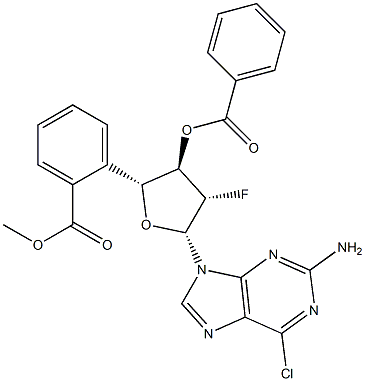 6-氯-9-(3,5-二-O-苯甲酰基-2-脱氧-2-氟-BETA-D-阿拉伯呋喃糖基)-9H-嘌呤-2-胺