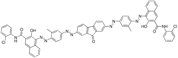 2-Naphthalenecarboxamide, 4,4'-[(9-oxo-9H-fluorene- 2,7-diyl)bis[azo(2-methyl-4,1-phenylene)azo]]bis[N -(2-chlorophenyl)-3-hydroxy-