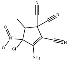 2-Amino-3-nitro-3-chloro-4-methyl-1,5,5-tricyano-1-cyclopentene