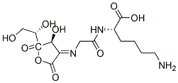 L-threo-3-Hexulosonic  acid,  2-[[2-[(5-amino-1-carboxypentyl)amino]-2-oxoethyl]imino]-2-deoxy-,  -gamma--lactone,  (S)-  (9CI)