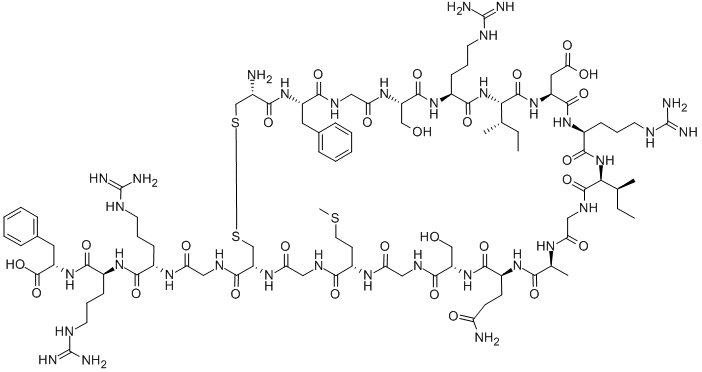 CYS-PHE-GLY-SER-ARG-ILE-ASP-ARG-ILE-GLY-ALA-GLN-SER-GLY-MET-GLY-CYS-GLY-ARG-ARG-PHE (DISULFIDE BRIDGE: CYS1-CYS17)