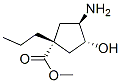 Cyclopentanecarboxylic acid, 3-amino-4-hydroxy-1-propyl-, methyl ester, (1alpha,3beta,4alpha)- (9CI)