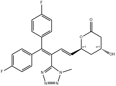 (4R)-Tetrahydro-4α-hydroxy-6α-[(E)-4,4-bis(4-fluorophenyl)-3-(1-methyl-1H-tetrazol-5-yl)-1,3-butadienyl]-2H-pyran-2-one