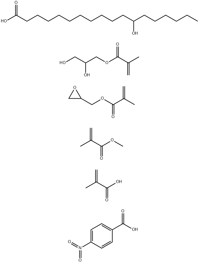 Octadecanoic acid, 12-hydroxy-, homopolymer, 2-hydroxy-3-[(2-methyl-1-oxo-2-propenyl)oxy]propyl ester, polymer with methyl 2-methyl-2-propenoate and oxiranylmethyl 2-methyl-2-propenoate, 2-methyl-2-propenoate 4-nitrobenzoate