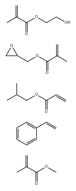 2-Propenoic acid, 2-methyl-, 2-hydroxyethyl ester, polymer with ethenylbenzene, methyl 2-methyl-2-propenoate, 2-methylpropyl 2-propenoate and oxiranylmethyl 2-methyl-2-propenoate