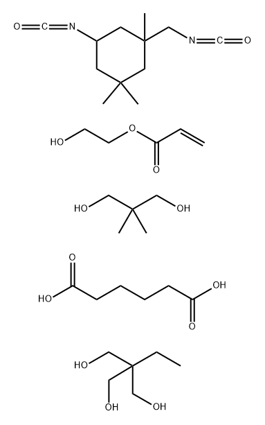 Hexanedioic acid, polymer with 2,2-dimethyl-1,3-propanediol, 2-ethyl-2-(hydroxymethyl)-1,3-propanediol, 2-hydroxyethyl 2-propenoate and 5-isocyanato-1-(isocyanatomethyl)-1,3,3-trimethylcyclohexane