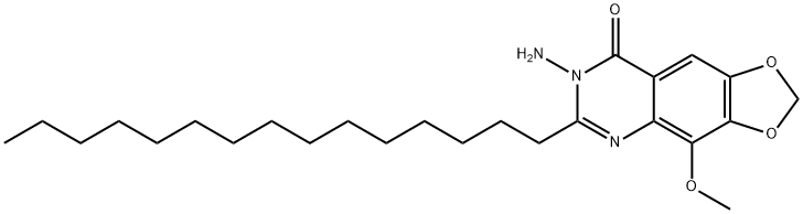 1,3-Dioxolo[4,5-g]quinazolin-8(7H)-one,  7-amino-4-methoxy-6-pentadecyl-