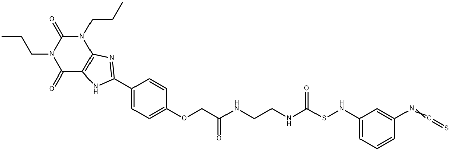 1,3-dipropyl-8-(isothiocyanatophenyl(aminothiocarbonyl-(2-aminoethylaminocarbonyl-(4-methyloxy(phenyl)))))xanthine
