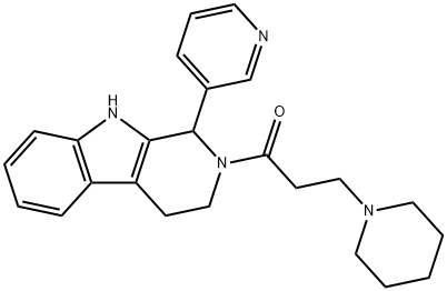 1,2,3,4-Tetrahydro-2-(1-oxo-3-(1-piperidinyl)propyl)-1-(3-pyridinyl)-9 H-pyrido(3,4-b)indole