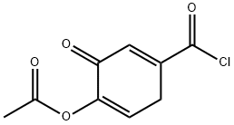 1,4-Cyclohexadiene-1-carbonyl chloride, 4-(acetyloxy)-3-oxo- (9CI)