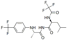 (2S)-4-methyl-2-[(2,2,2-trifluoroacetyl)amino]-N-[(2S)-2-[[4-(trifluor omethyl)phenyl]amino]propanoyl]pentanamide