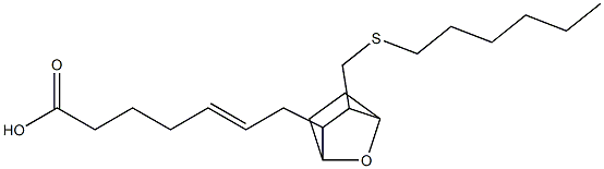 7-(3-((hexylthio)methyl)-7-oxabicyclo(2.2.1)hept-2-yl)-5-heptenoic acid, (+)-isomer