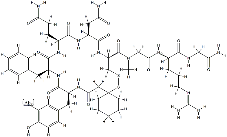 argipressin, Mca(1)-I-Tyr(2)-Sar(7)-