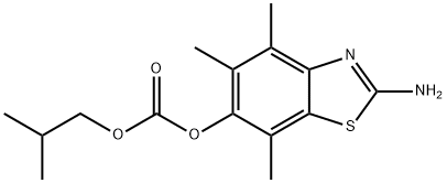 Carbonic  acid,  2-amino-4,5,7-trimethyl-6-benzothiazolyl  2-methylpropyl  ester