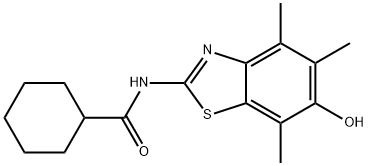 Cyclohexanecarboxamide,  N-(6-hydroxy-4,5,7-trimethyl-2-benzothiazolyl)-