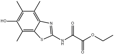 Acetic  acid,  [(6-hydroxy-4,5,7-trimethyl-2-benzothiazolyl)amino]oxo-,  ethyl  ester  (9CI)