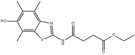 Butanoic  acid,  4-[(6-hydroxy-4,5,7-trimethyl-2-benzothiazolyl)amino]-4-oxo-,  ethyl  ester