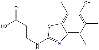 -bta--Alanine,  N-(6-hydroxy-4,5,7-trimethyl-2-benzothiazolyl)-