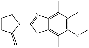 2-Pyrrolidinone,  1-(6-methoxy-4,5,7-trimethyl-2-benzothiazolyl)-